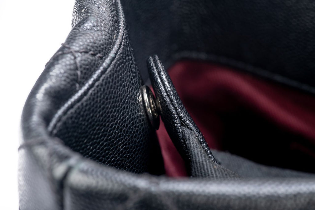 Chanel Large Black Caviar 2 Way Tote