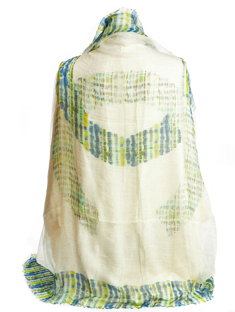 Chanel New Cashmere Green Logo Shawl