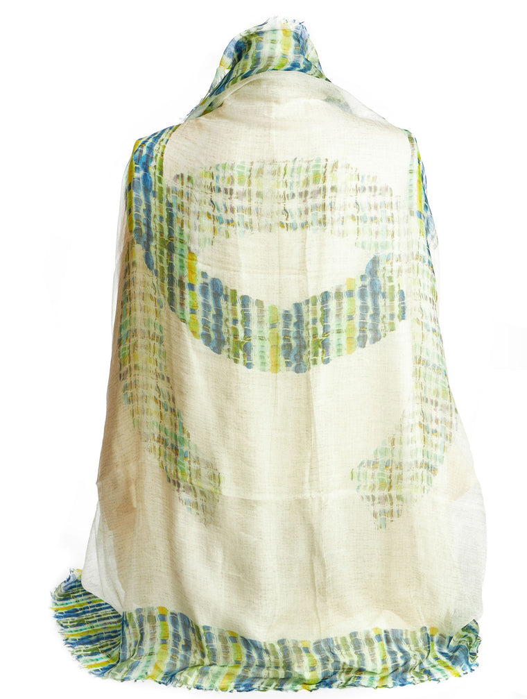 Chanel New Cashmere Green Logo Shawl