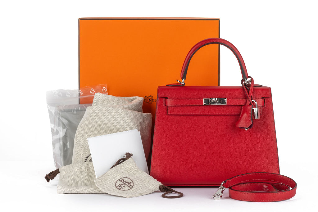 Hermès Kelly Sellier Verso Rouge Piment