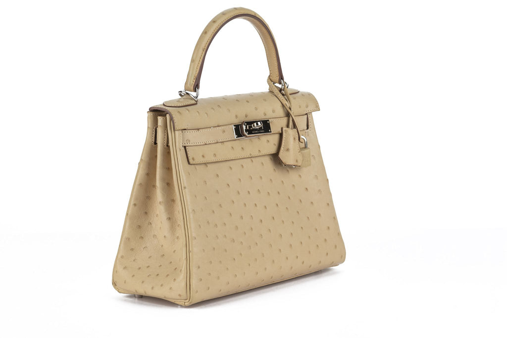 Hermès Kelly 28 Ostrich Parchemin