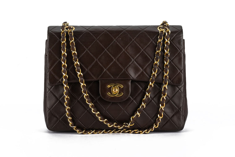 Chanel Chocolate Medium Double Flap Bag