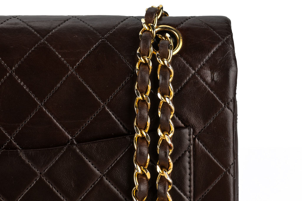 Chanel Chocolate Medium Double Flap Bag
