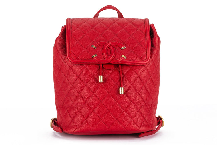 Chanel Caviar Quilted Filigree Backpack