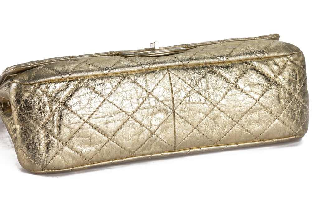 Chanel Gold Metallic Reissue 227 Double