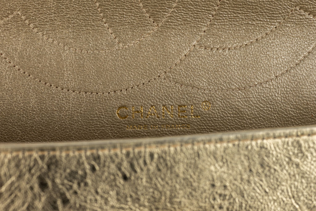 Chanel Gold Metallic Reissue 227 Double