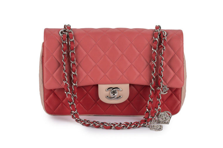 Chanel Med Valentine Single Flap Bag Tri