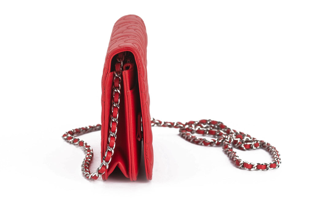 Chanel Caviar Camellia Wallet on Chain