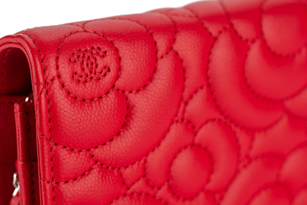 Chanel Caviar Camellia Wallet on Chain