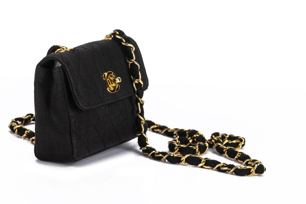 Chanel Quilted Canvas Mini Flap Bag