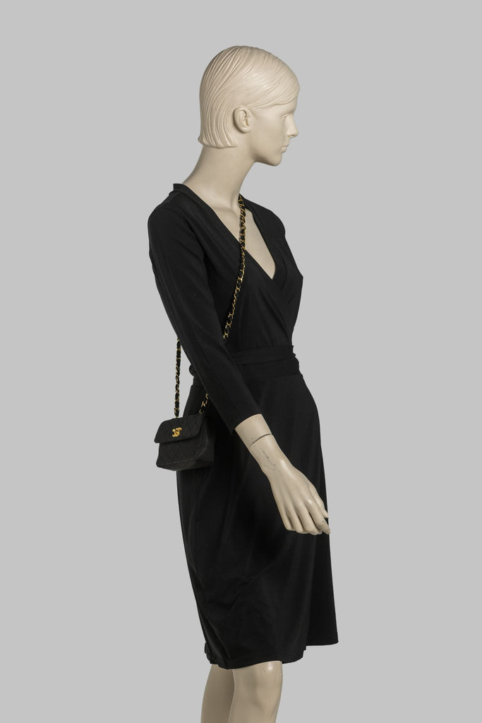 Chanel Quilted Canvas Mini Flap Bag