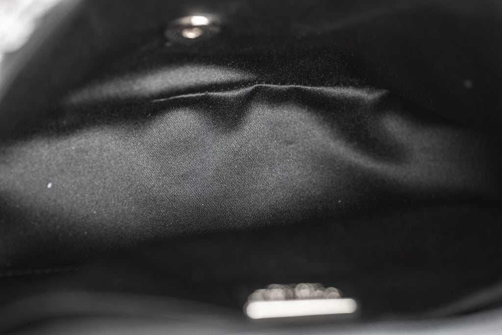 Chanel Sequin Small Flap Black White