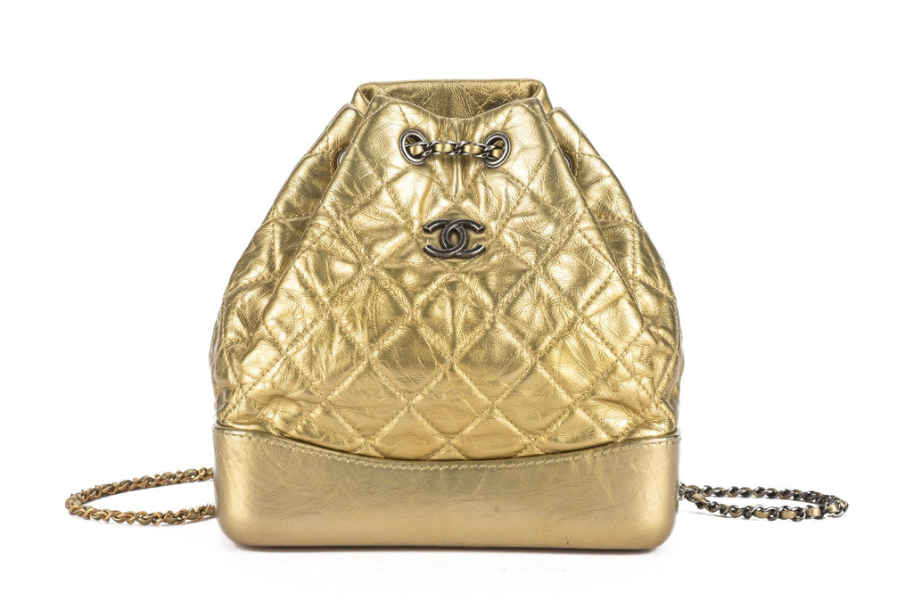Chanel Gabrielle Gold Backpack