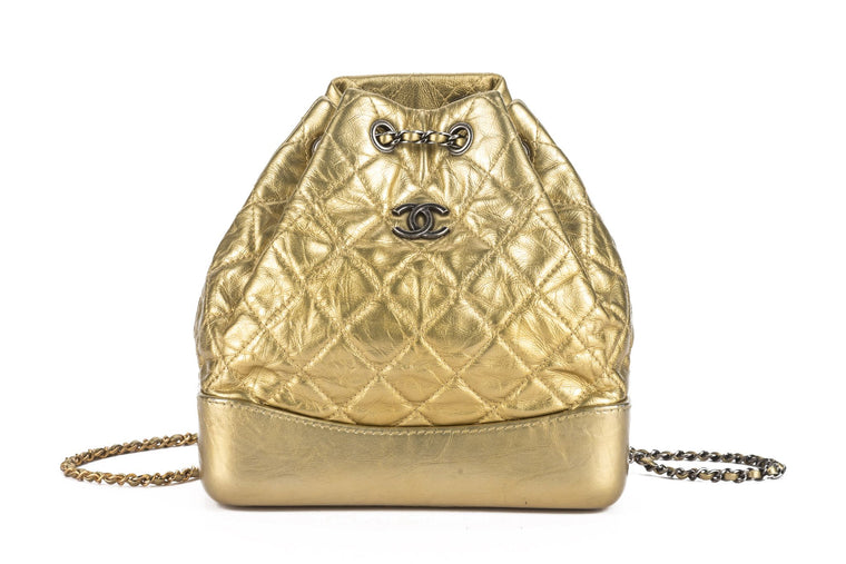 Chanel Gabrielle Gold Backpack