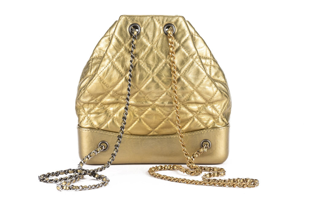 Chanel Gabrielle Gold Backpack