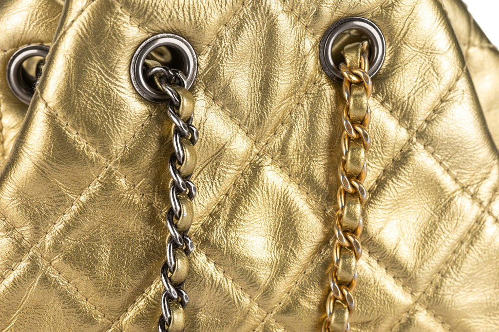 Chanel Gabrielle Gold Backpack