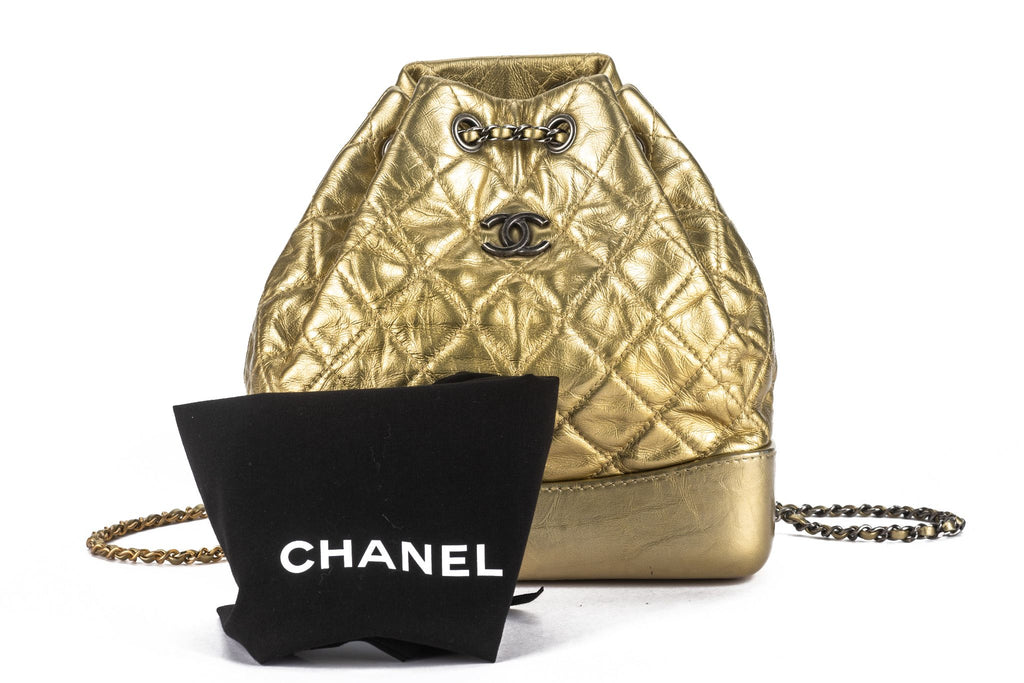 Chanel Gabrielle Gold Backpack