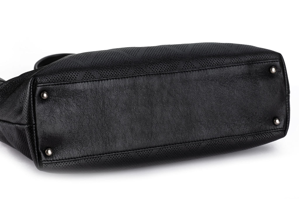 Chanel CC Perforated Leather Black Tote