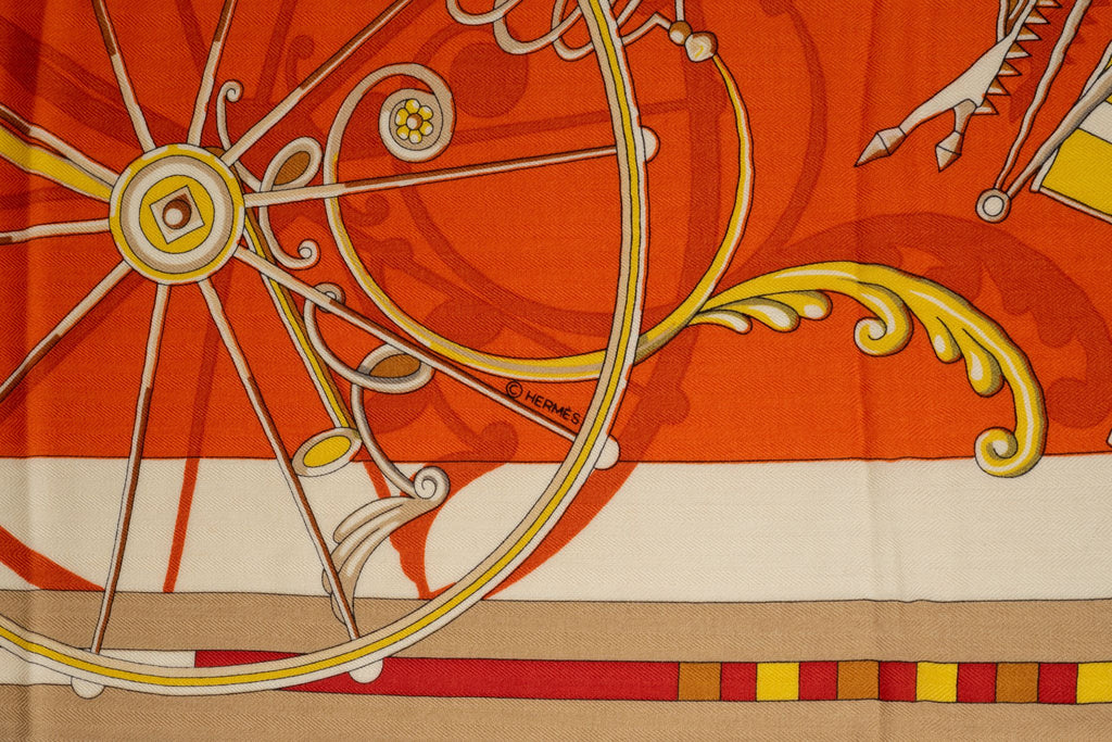 Hermès "Voitures En Equilibre" Scarf