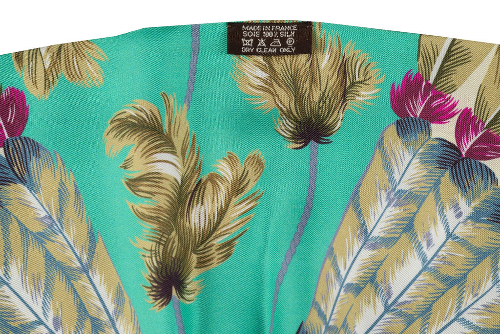 Hermès Teal Brazil Silk Maxi Twilly