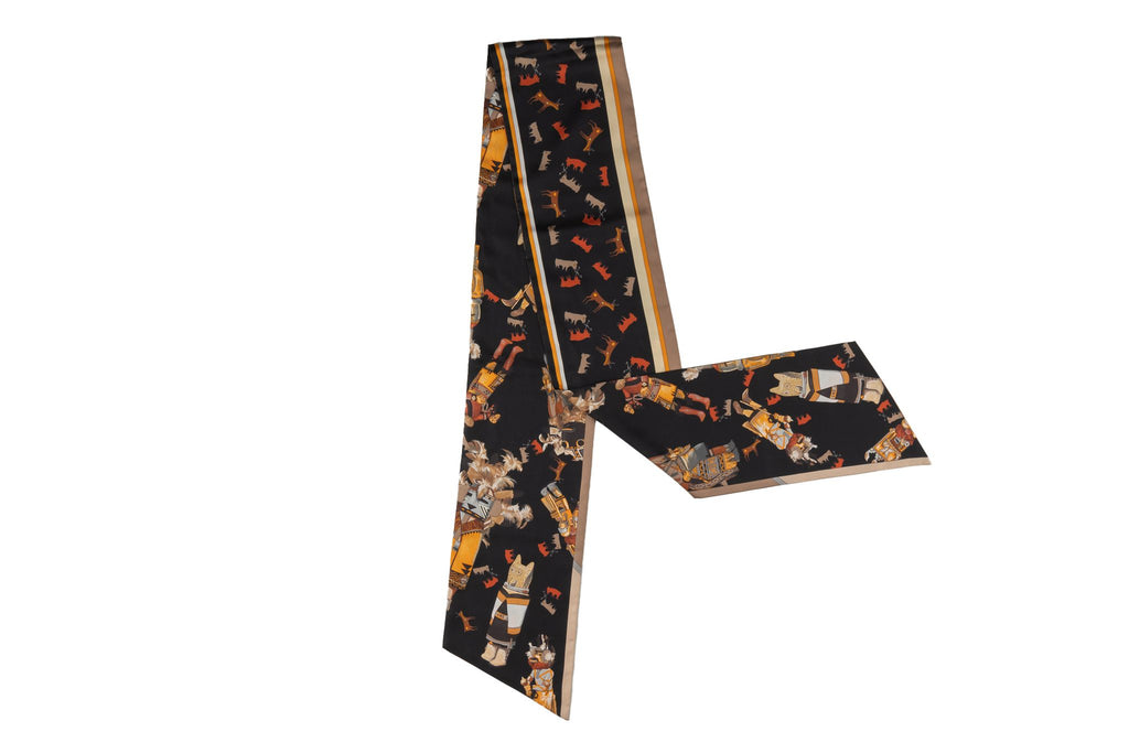 Hermès "Black Kachinas" Maxi Twilly