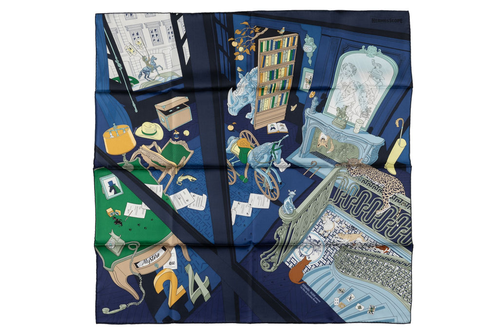 Hermès New  âœMystère au 24âœ Silk Scarf