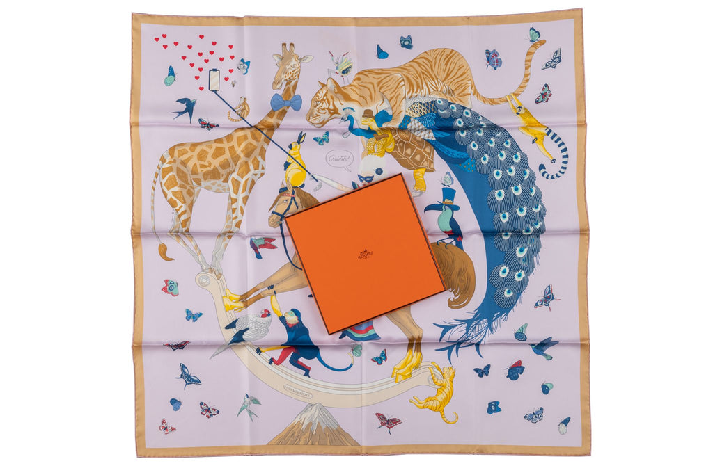 Hermès New  Beige "Story" Scarf