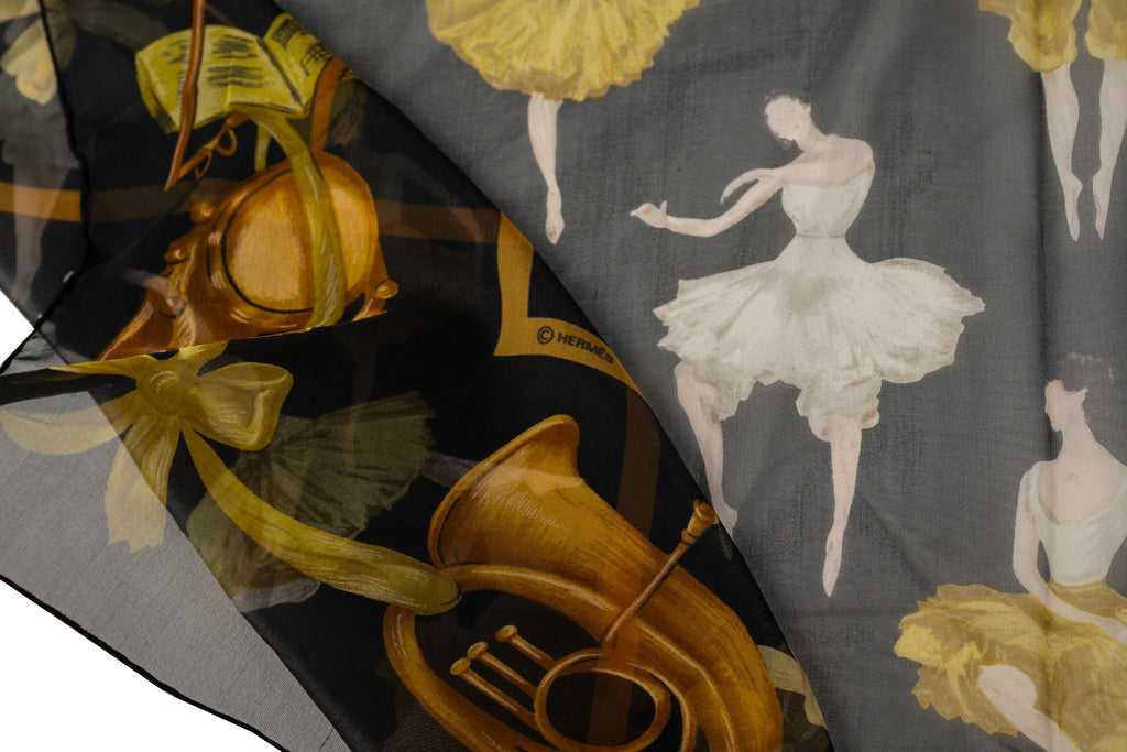 Hermès "La Danse" Silk Chiffon Scarf