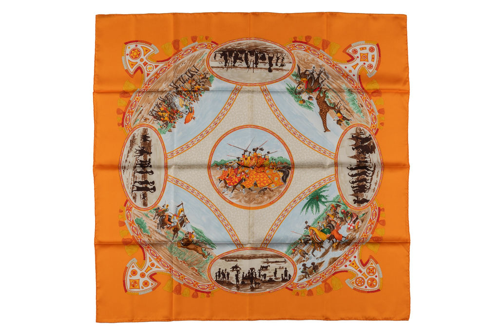 Hermès âœCavaliers Peulsâœ Silk Scarf