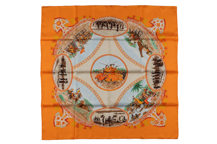 Hermès âœCavaliers Peulsâœ Silk Scarf