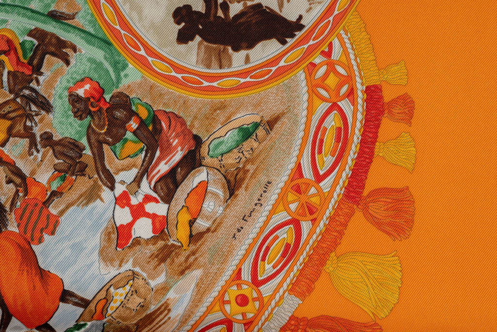 Hermès âœCavaliers Peulsâœ Silk Scarf