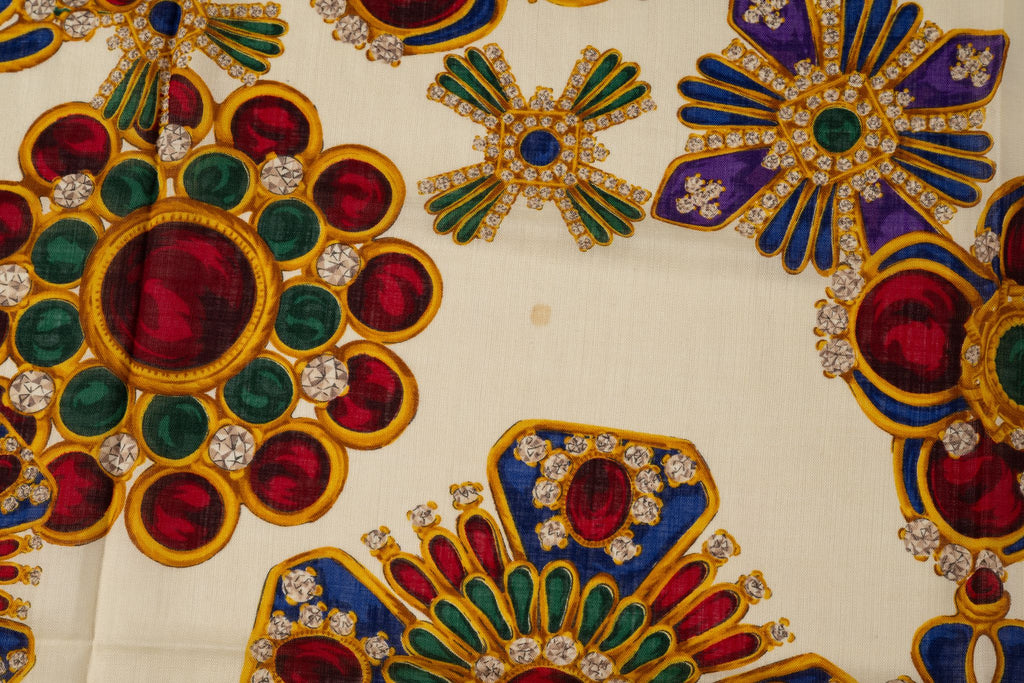 Chanel Gripoix Jewellery Wool Shawl