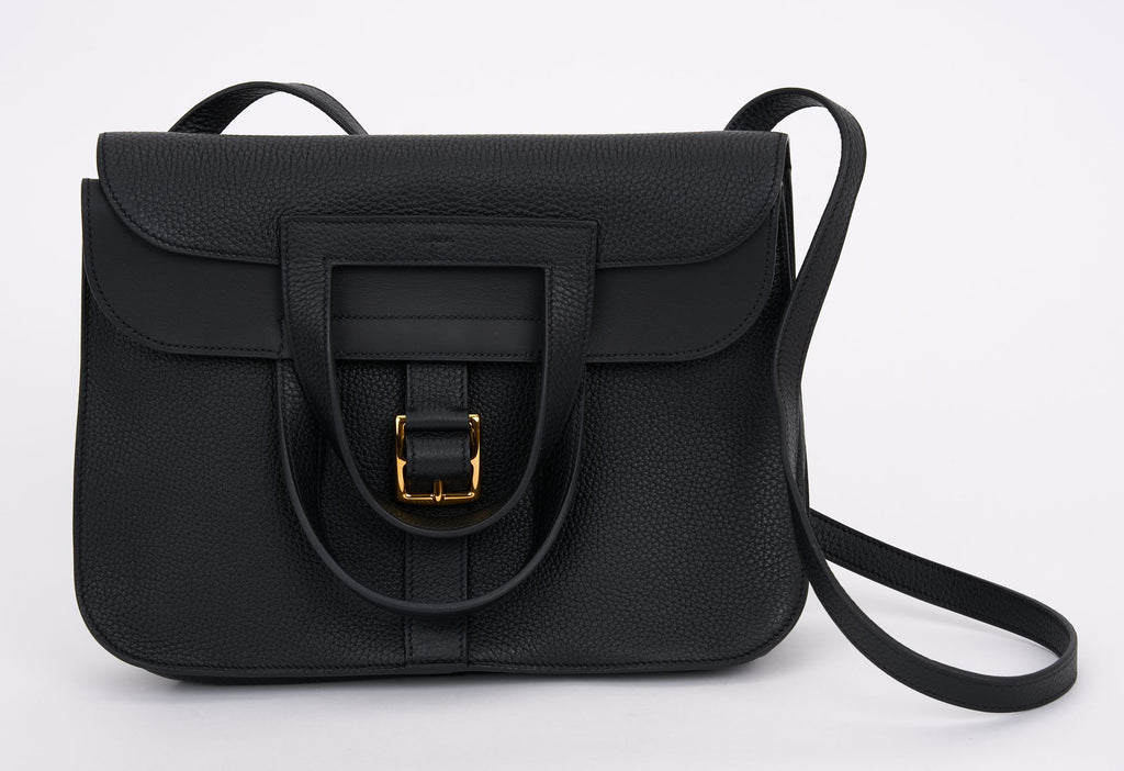Hermès Black Togo Halzan 31 Caban