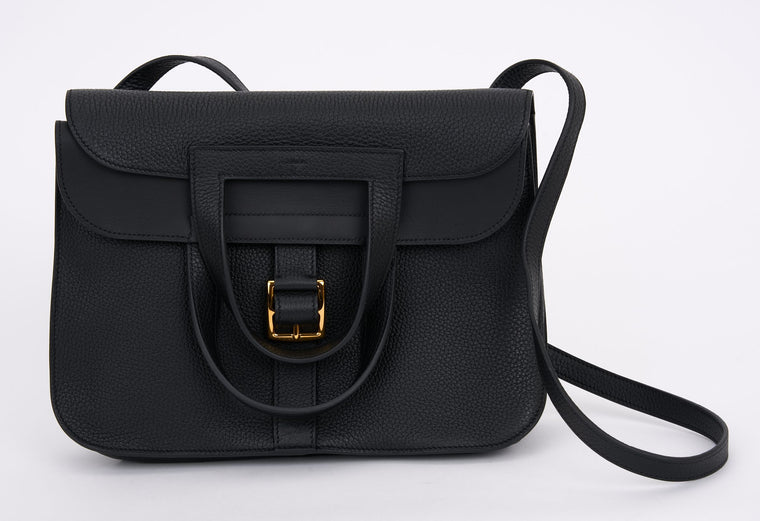 Hermès Black Togo Halzan 31 Caban