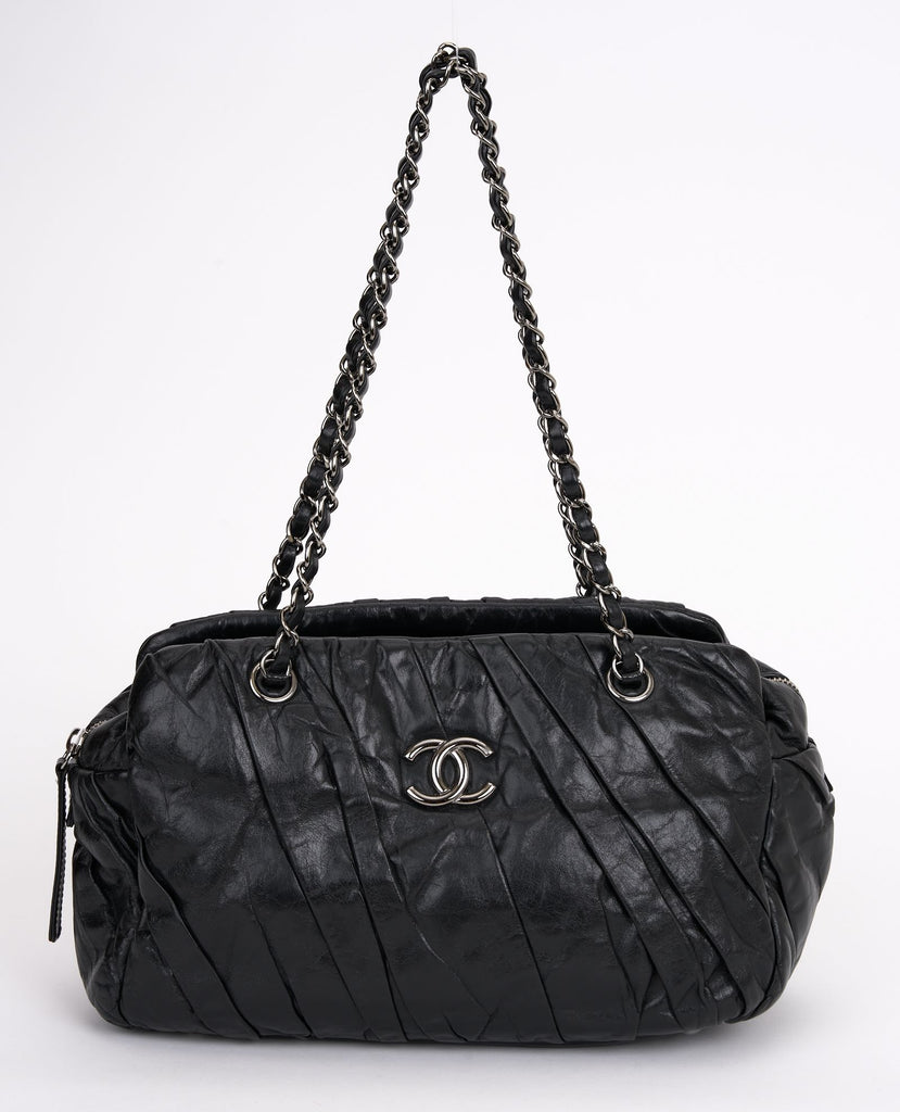 Chanel Black Twisted Leather Shoulder