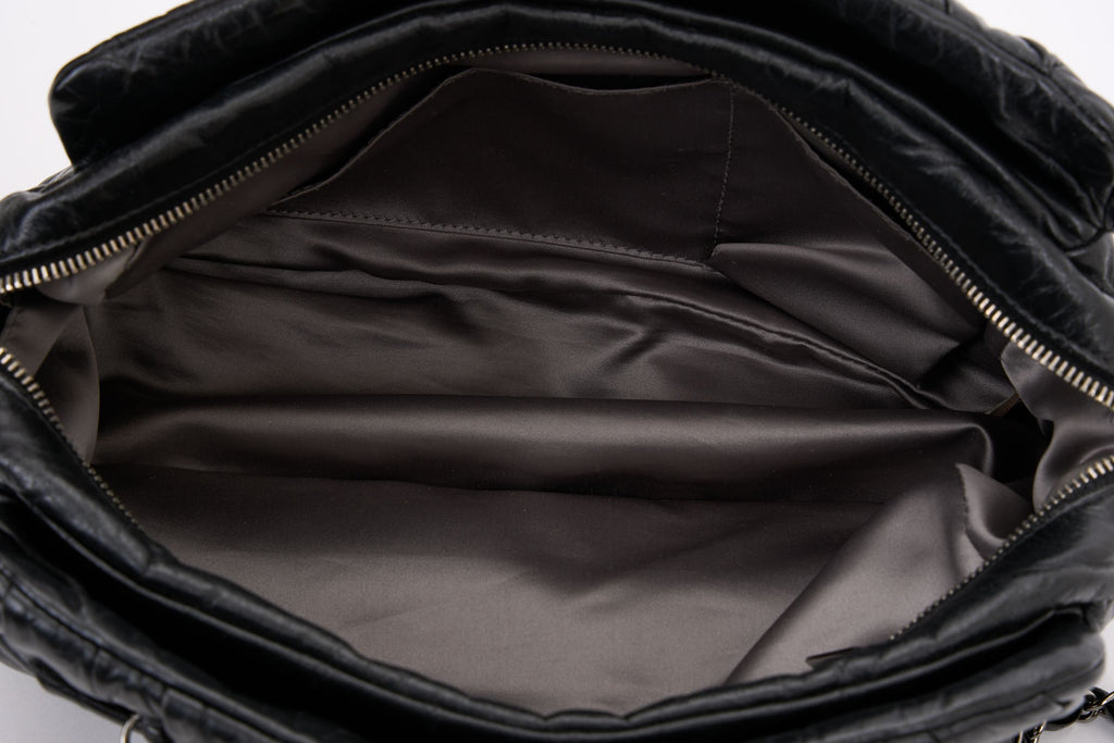 Chanel Black Twisted Leather Shoulder