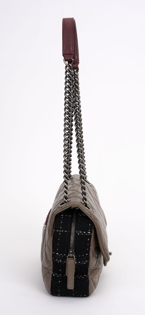 Chanel Taupe Tweed Portobello Flap Bag