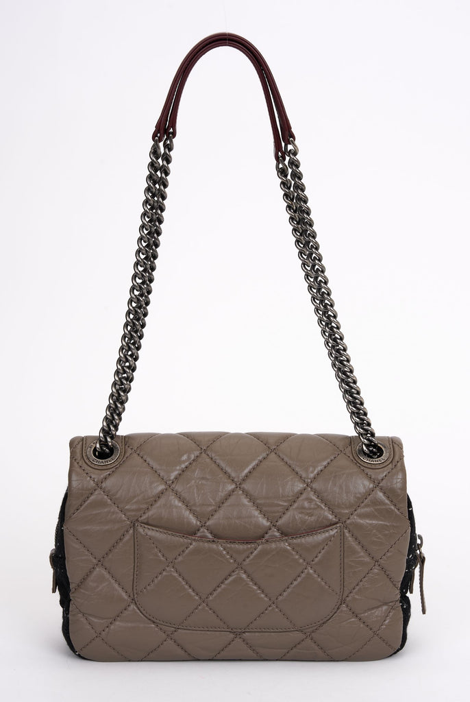 Chanel Taupe Tweed Portobello Flap Bag