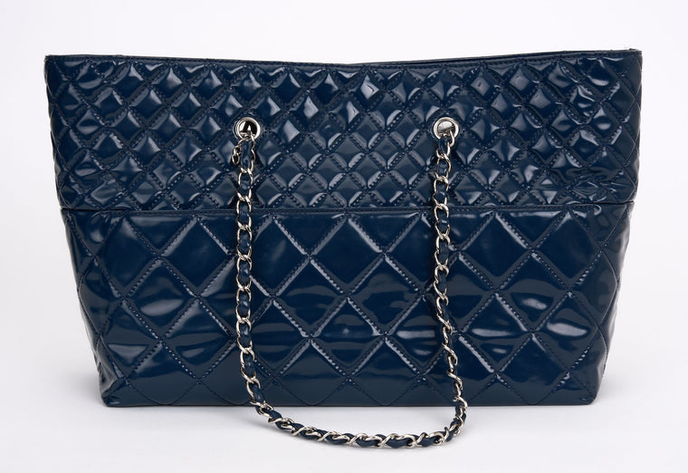 Chanel Navy Patent In the Business Tote