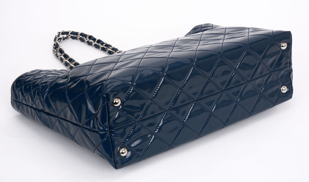Chanel Navy Patent In the Business Tote