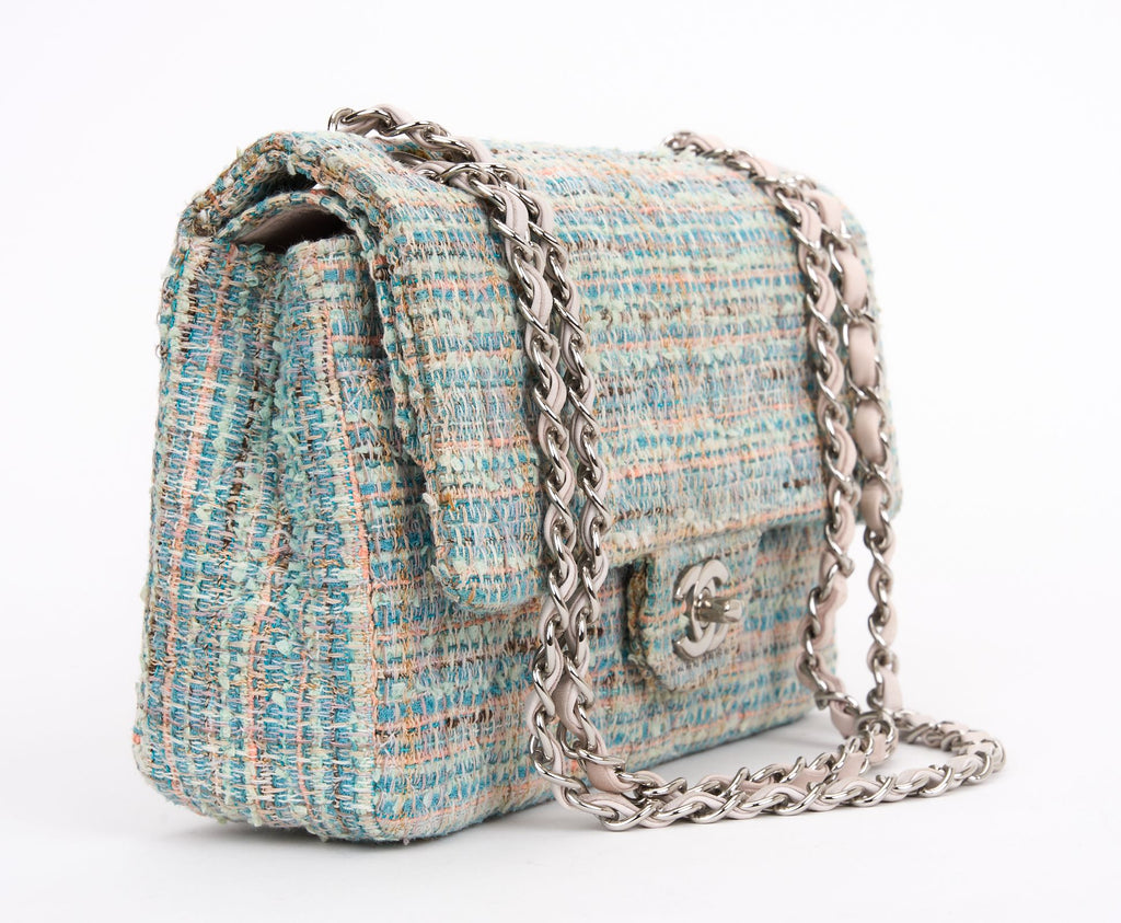 Chanel Classic Double Flap Quilted Tweed