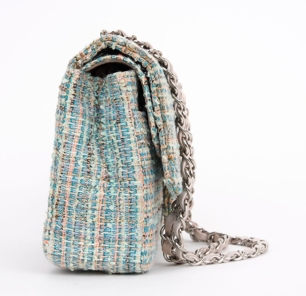 Chanel Classic Double Flap Quilted Tweed