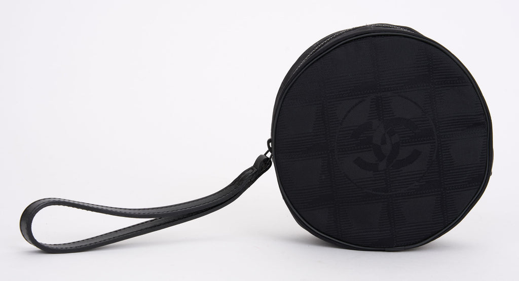 Chanel Travel Line Round Wristlet Nylon