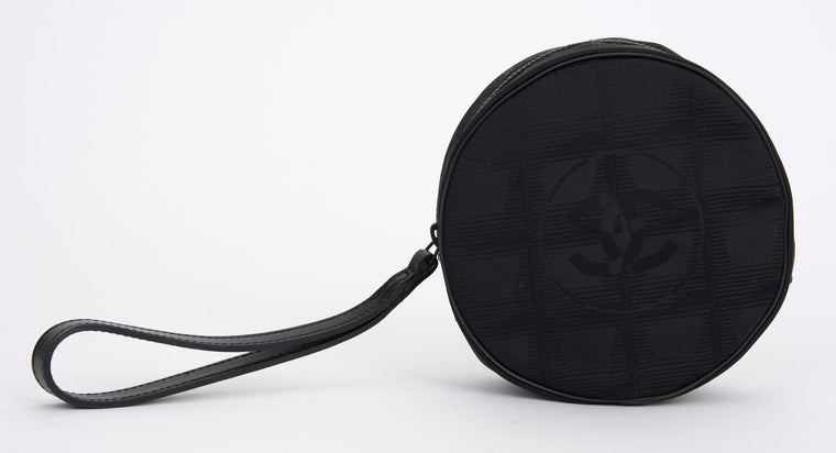 Chanel Travel Line Round Wristlet Nylon
