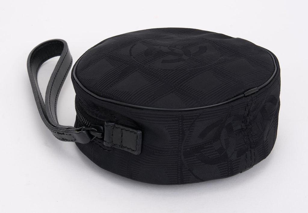 Chanel Travel Line Round Wristlet Nylon