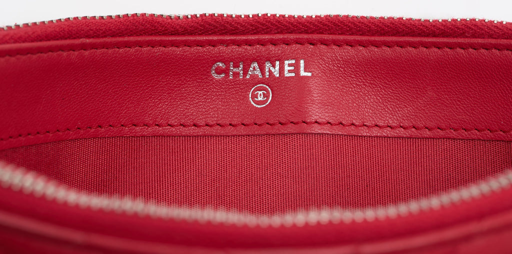 Chanel Red Chevron Quilted Stud Crossbod