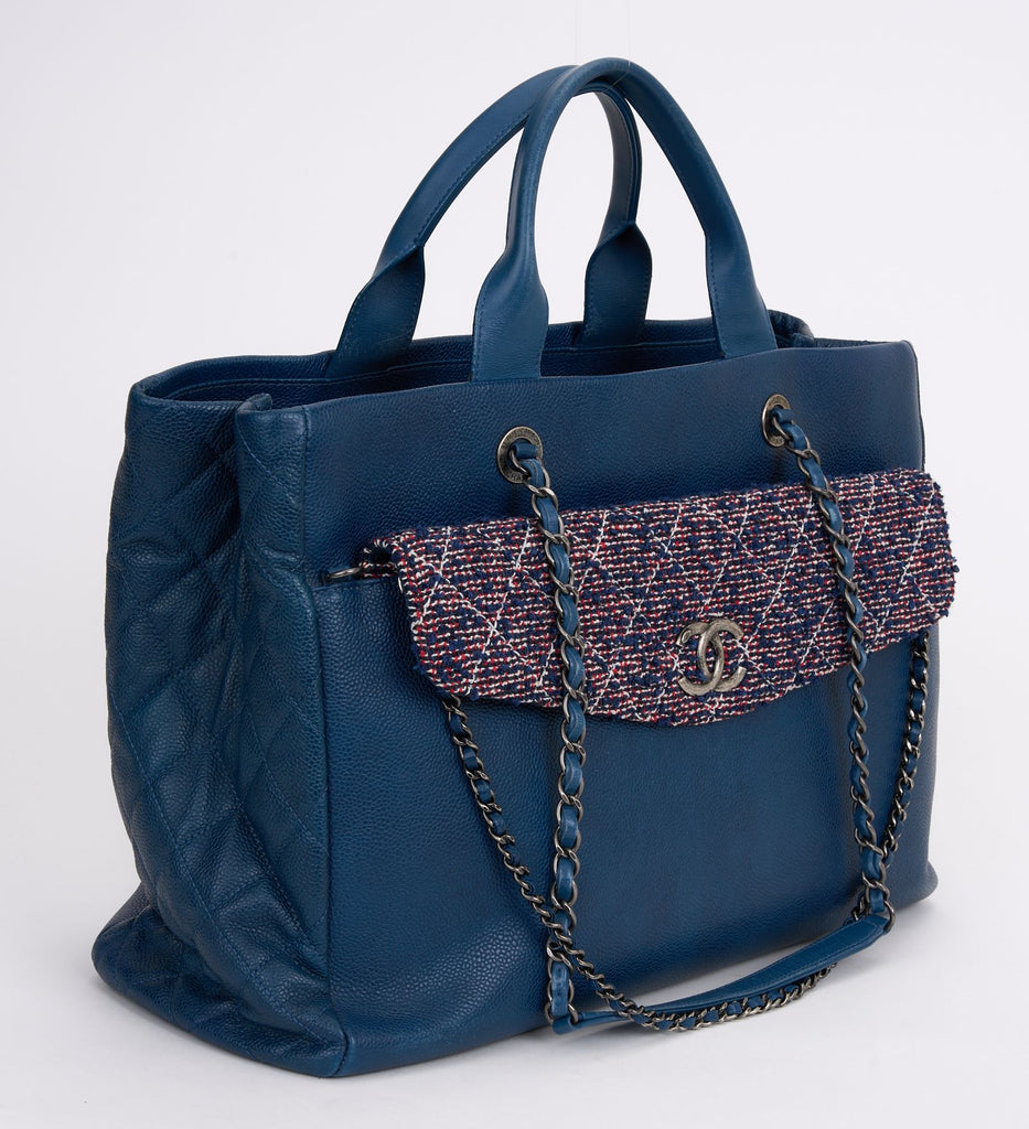 Chanel Break Shopping Tote Caviar/Tweed