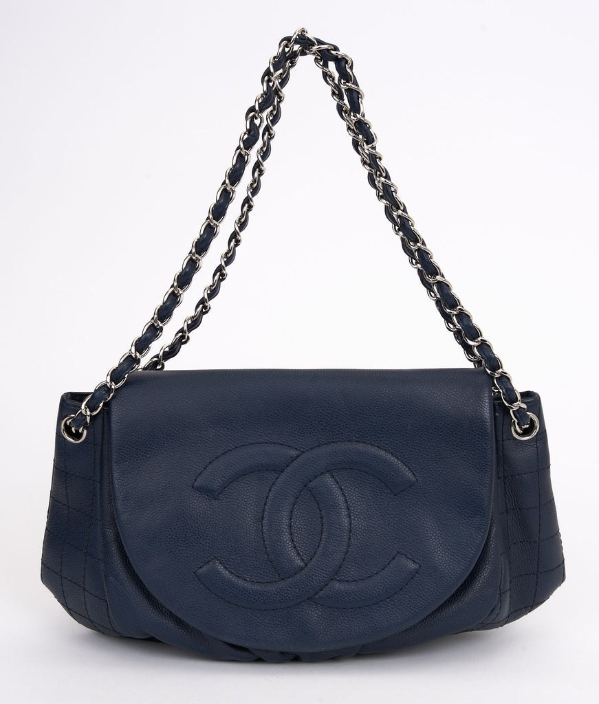 Chanel Half Moon Blue Large Flap Bag