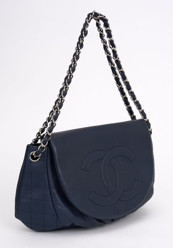 Chanel Half Moon Blue Large Flap Bag