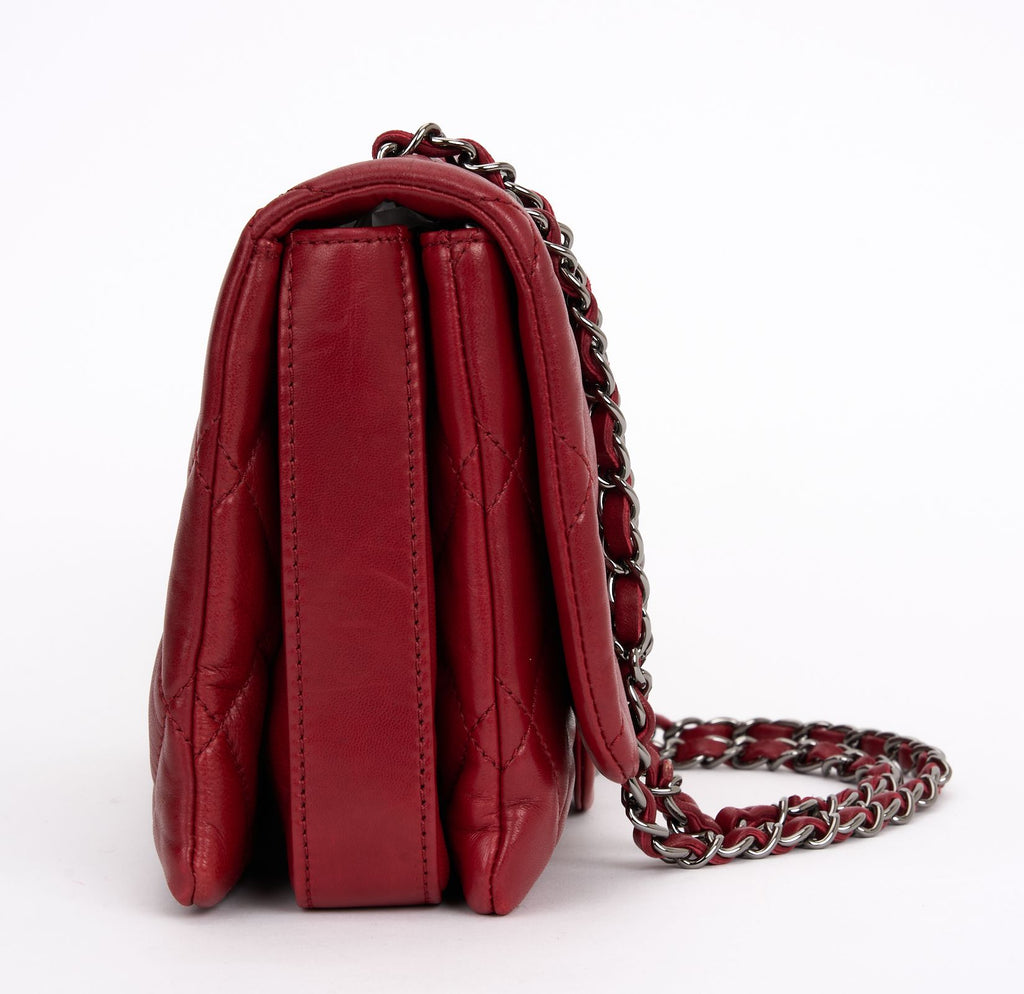 Chanel Red Maxi Accordion Flap Bag